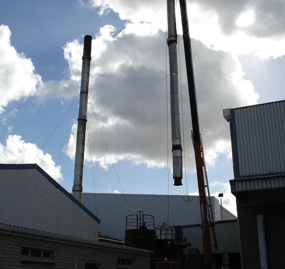Boiler chimney stack